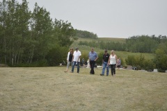 Visitors in the Cemetery